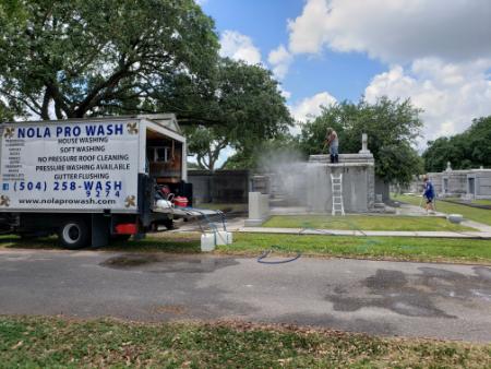 Cemetery cleaning